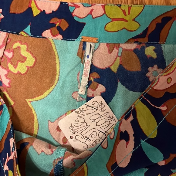 NWT Free People Tessa Tapered Trousers - Retro Floral Size 2 - Picture 5 of 16